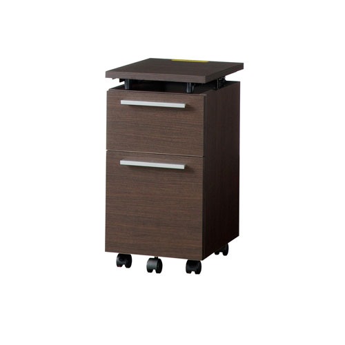 デスクワゴン 幅314×奥行450×高さ600~740mm キャスター付きワゴン 昇降