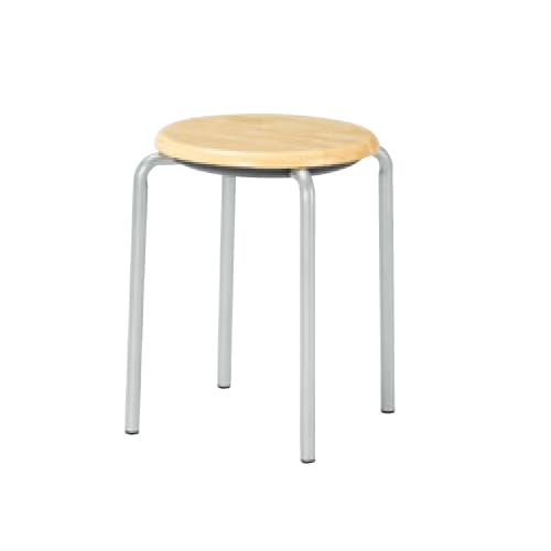 スツール 座面高445mm 木製座面 スチール脚 スタッキングチェア CX-56