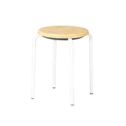 スツール 座面高445mm 木製座面 スチール脚 スタッキングチェア CX-56