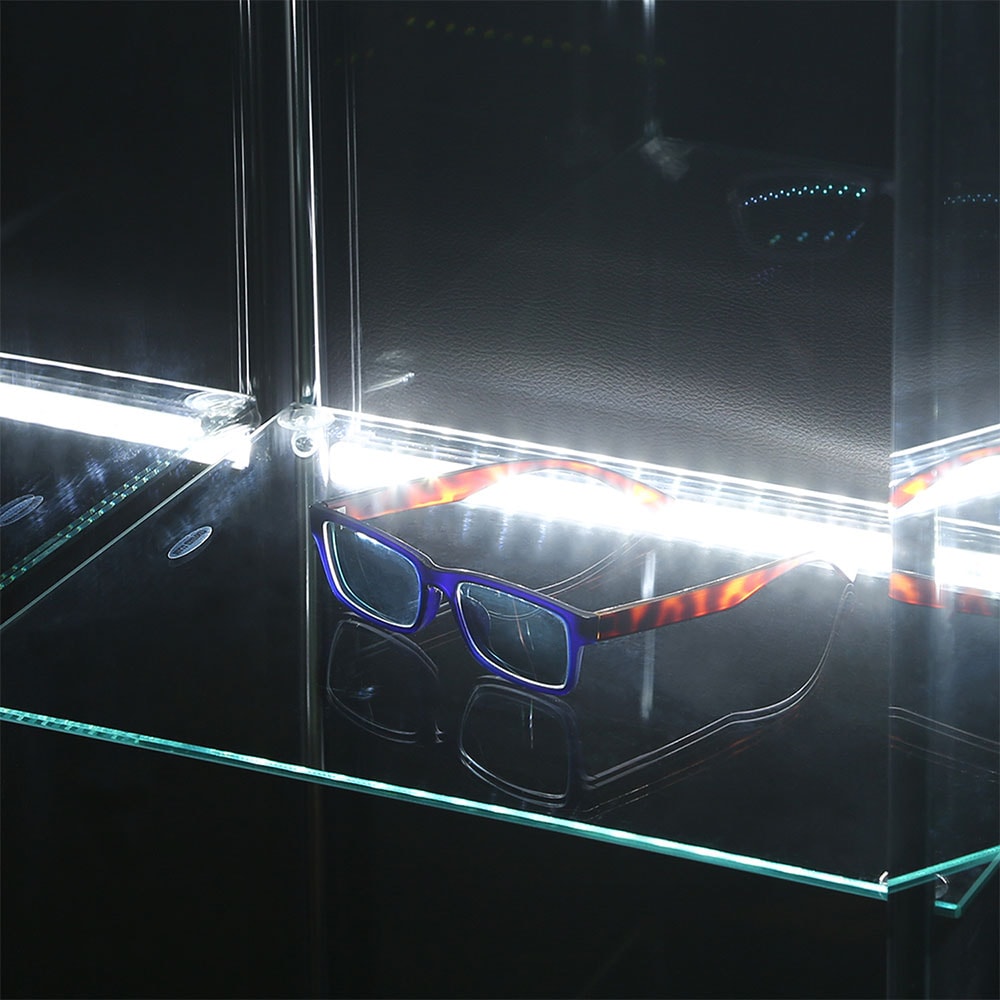 コレクションケース 幅425×奥行365×高さ1620mm LED ガラスケース