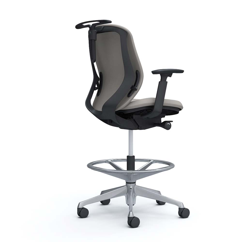 【美品】2021年製　オカムラ シルフィー ハイバック 可動肘 ライトグレー シルフィー オカムラ 可動肘 ハイチェア ローバック C684HR（商品番号