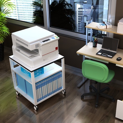 プリンター台 3段 幅600×奥行600×高さ700mm キャスター プリンター