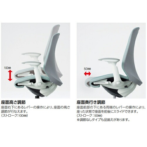 オカムラ スフィア オフィスチェア エクストラハイバック 座面奥行調整 