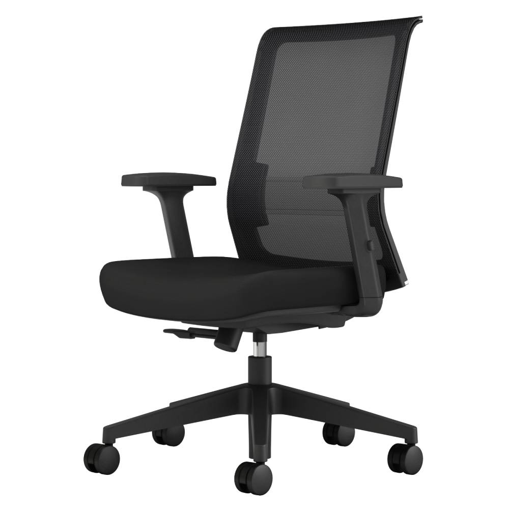 オフィスチェア コクヨ エントリー2 肘付き ブラックフレーム 樹脂脚