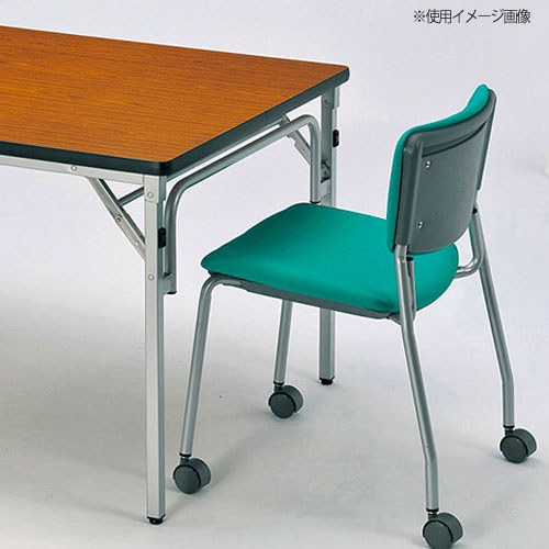 1800×900×700ウレタン一体成形エッジミーティングテーブル【在庫2台】 折りたたみテーブル 幅1800×奥行900×高さ700mm ソフトエッジ巻 会議