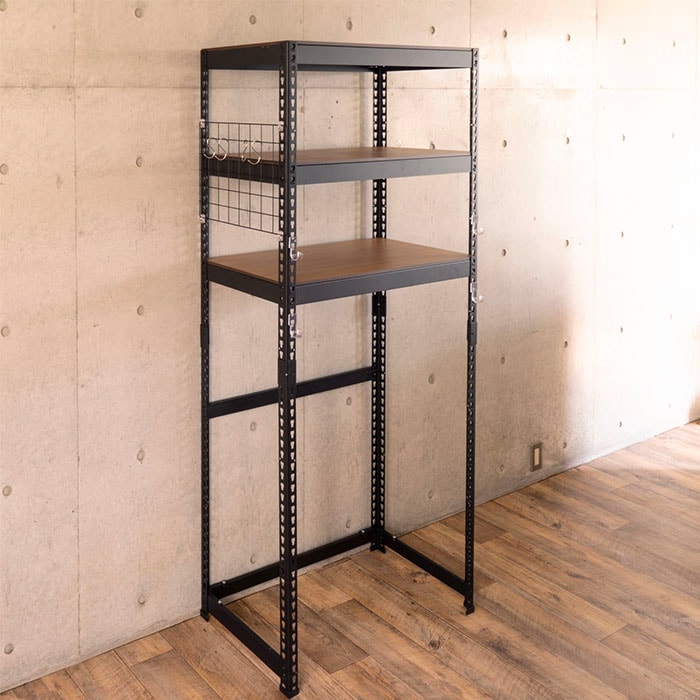 キッチンラック 幅82cm ランドリーラック 洗濯機ラック レンジ台 MK