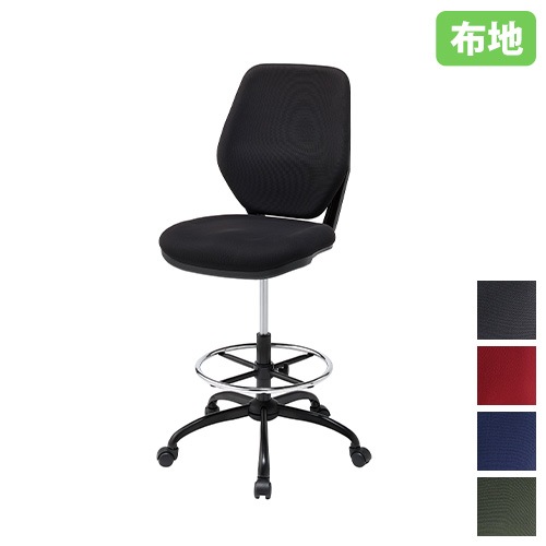 オフィスチェア ハイタイプ 布張り 肘なし ハイチェア LUX-39HI