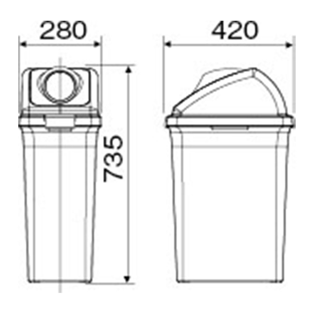 ゴミ箱 セット 40L 蓋付き 山崎産業 YW-132L（商品番号：ys-yw-132l