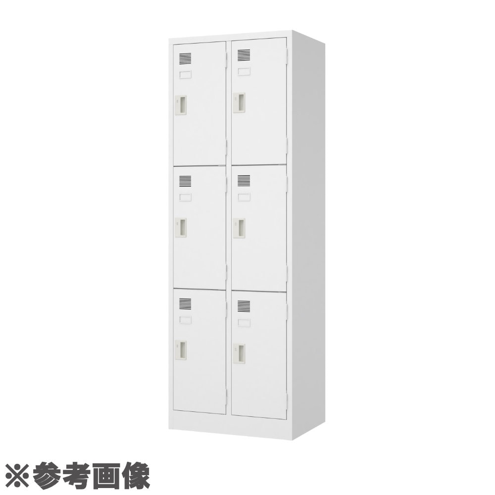 【ジ230】ロッカー 6人用 (ma) ロッカー 6人用 シリンダー錠 ワイド 3列2段 FAC-6-2（商品番号：FAC-6
