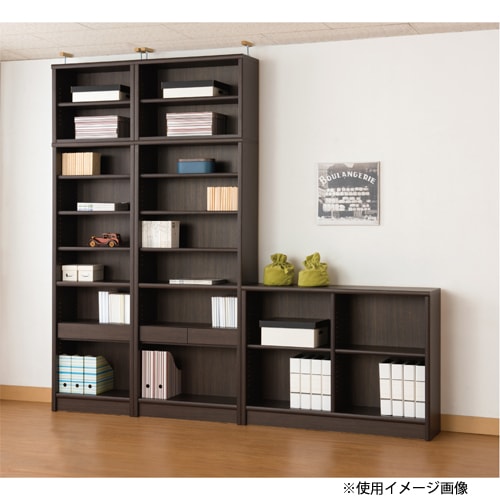 【再値下げ】木製 大型本棚 直接引取ok！ Buona scelta 書棚 オープンタイプ 幅115cm QT3575 ピュアオーク通販