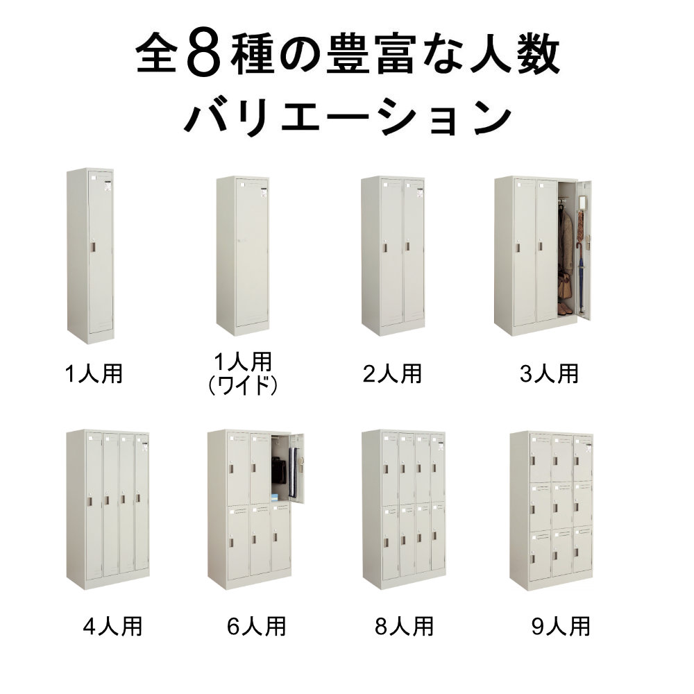 コクヨ LKロッカー ロッカー 4人用 4列1段 シリンダー錠 幅900×奥行515