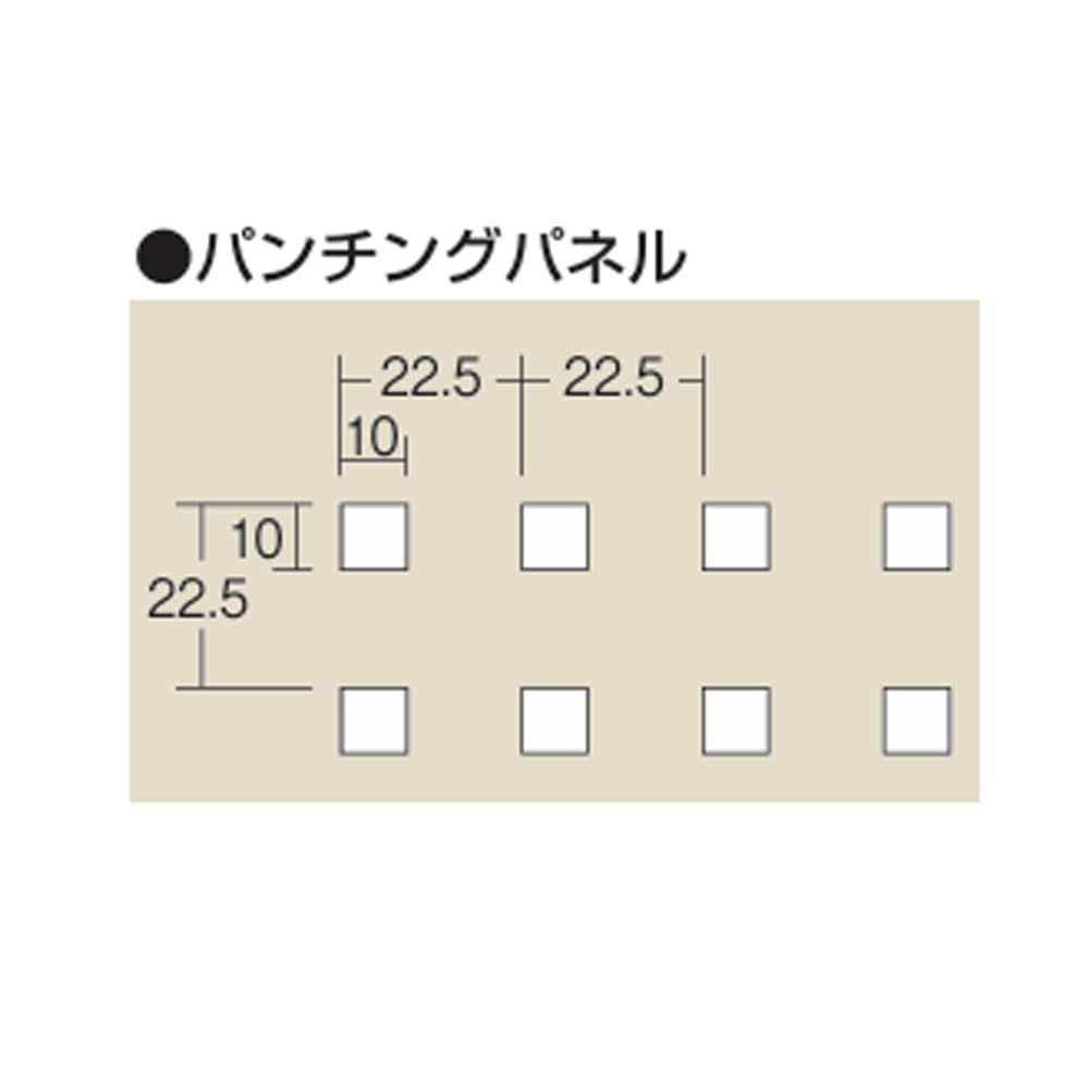 ポール型架台 サカエ 作業台用 オプション パンチングパネル付 KP