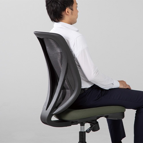 オフィスチェア ハイタイプ メッシュ 肘なし メッシュチェア LAP-54HI