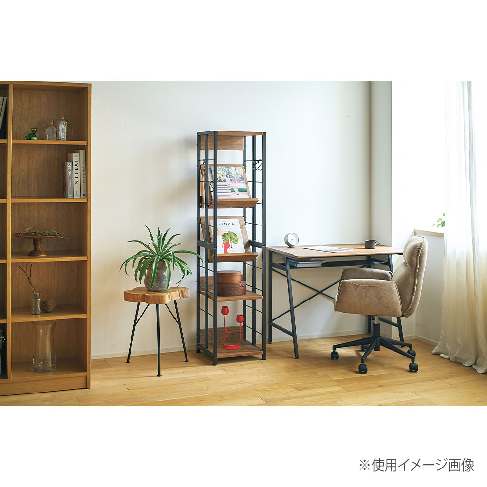 マルチラックS 幅350×奥行き350×高さ1560mm 転倒防止バンド付 棚板5枚