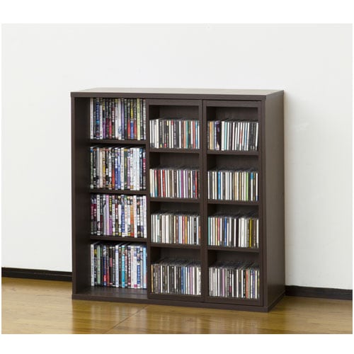 組立家具の日CP】本棚 書棚 CD収納 DVD収納 コミック 漫画 本 スライド