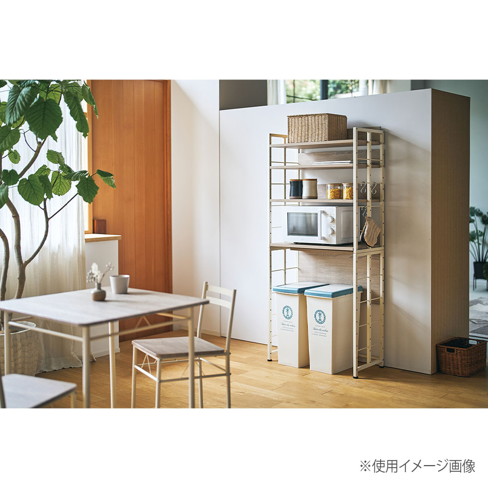 マルチラックM 幅700×奥行き350×高さ1560mm 転倒防止バンド付 棚板5枚