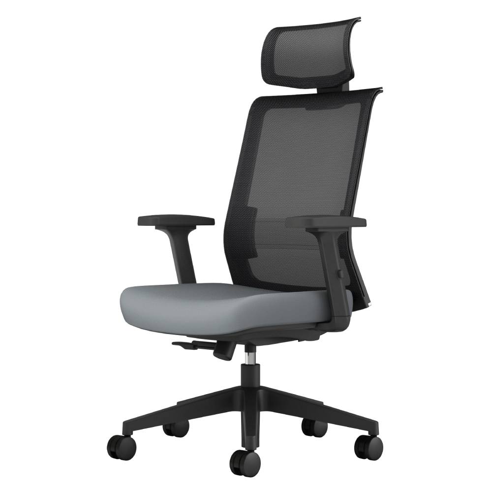 オフィスチェア コクヨ エントリー2 肘付き・ヘッド付き ブラック