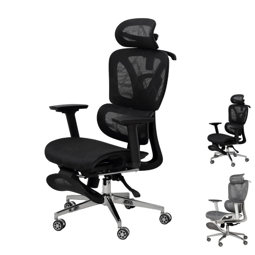 オフィスチェア メッシュ ハイバック 肘付き ヘッドレスト 23392-23398