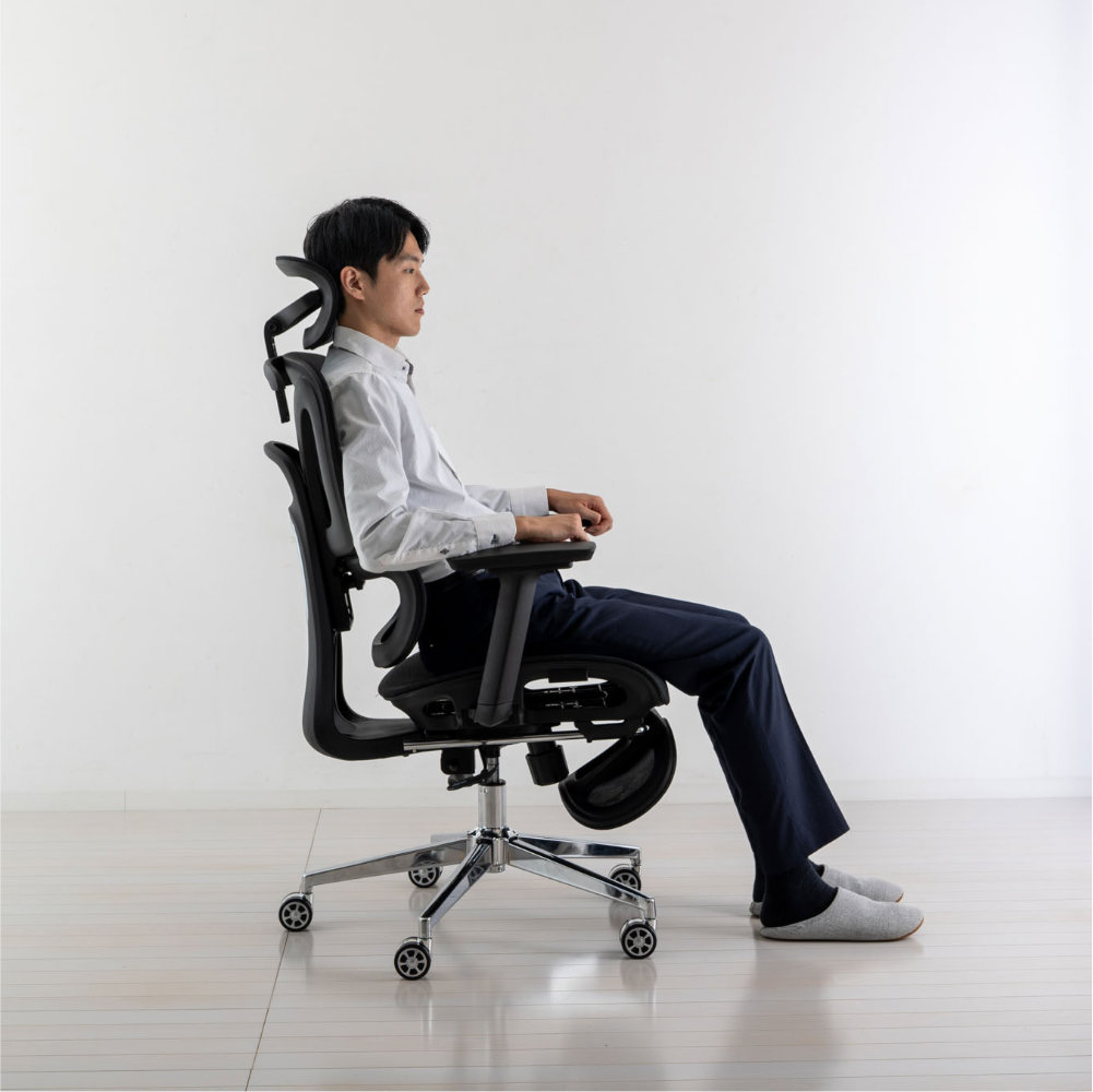 オフィスチェア メッシュ ハイバック 肘付き ヘッドレスト 23392-23398