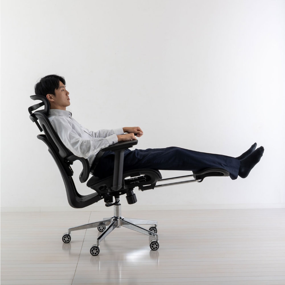 オフィスチェア メッシュ ハイバック 肘付き ヘッドレスト 23392-23398