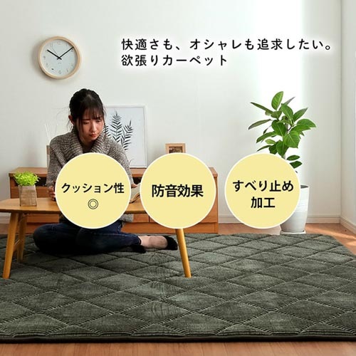 ラグ イケヒコ 185×185cm マット カーペット GRD185185（商品番号：ic