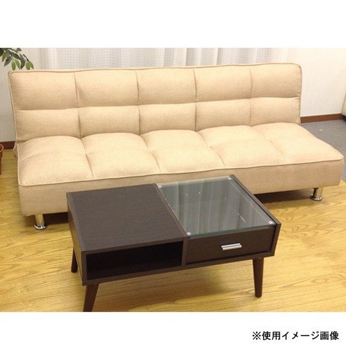 ソファベッド 布張り モコモコ グリーン ベージュ リクライニング