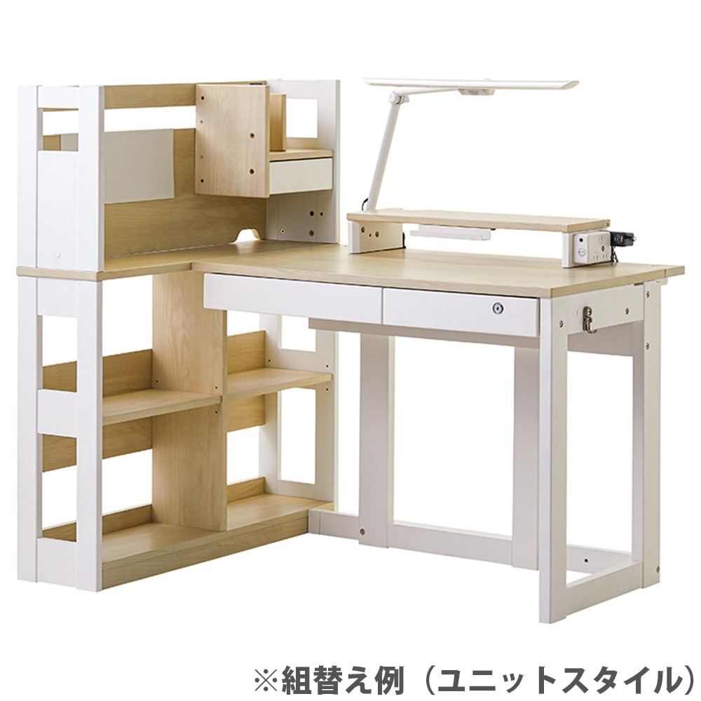 木製×ガラス×レザー　パソコンデスク　学習机　ワークデスク 学習机 木製 勉強机 ワークデスク 学習デスク KSL-25（商品番号：kg