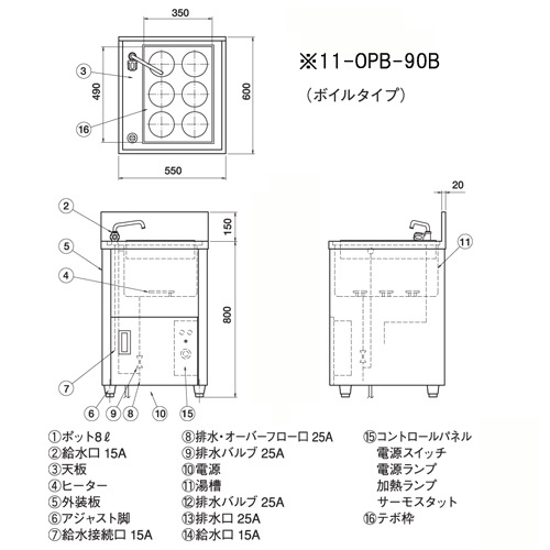 ゆで麺器　90L ゆで麺器：【tanico】業務用厨房機器のタニコー株式会社