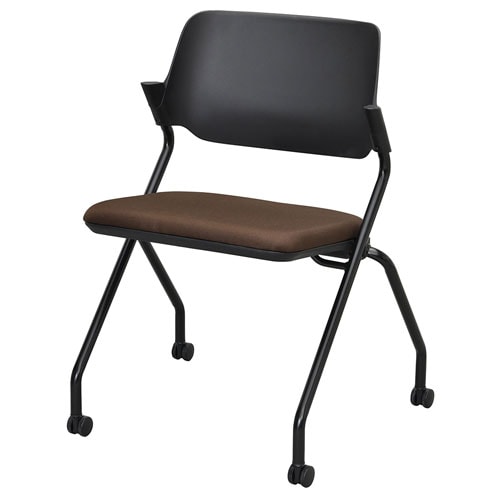 ミーティングチェア 4脚セット 会議椅子 キャスター付き 布張り RFC