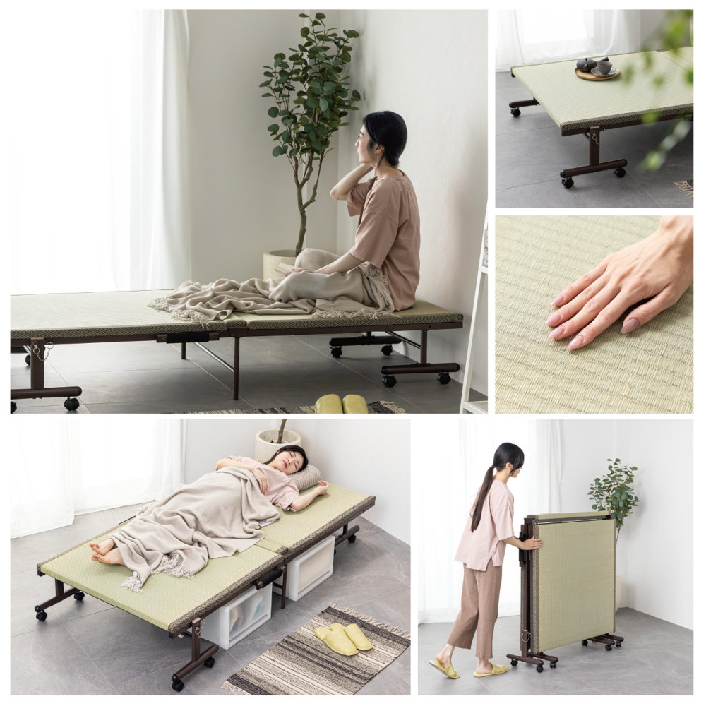 032905 新品【折りたたみベッド】　※輸送傷ありの可能性 折りたたみベッド シングル 畳ベッド 簡易ベッド 介護ベッド TK-700