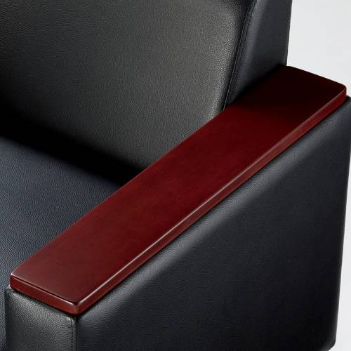 応接ソファ 3人掛けソファ ビニールレザー ブラック RE-2683V（商品