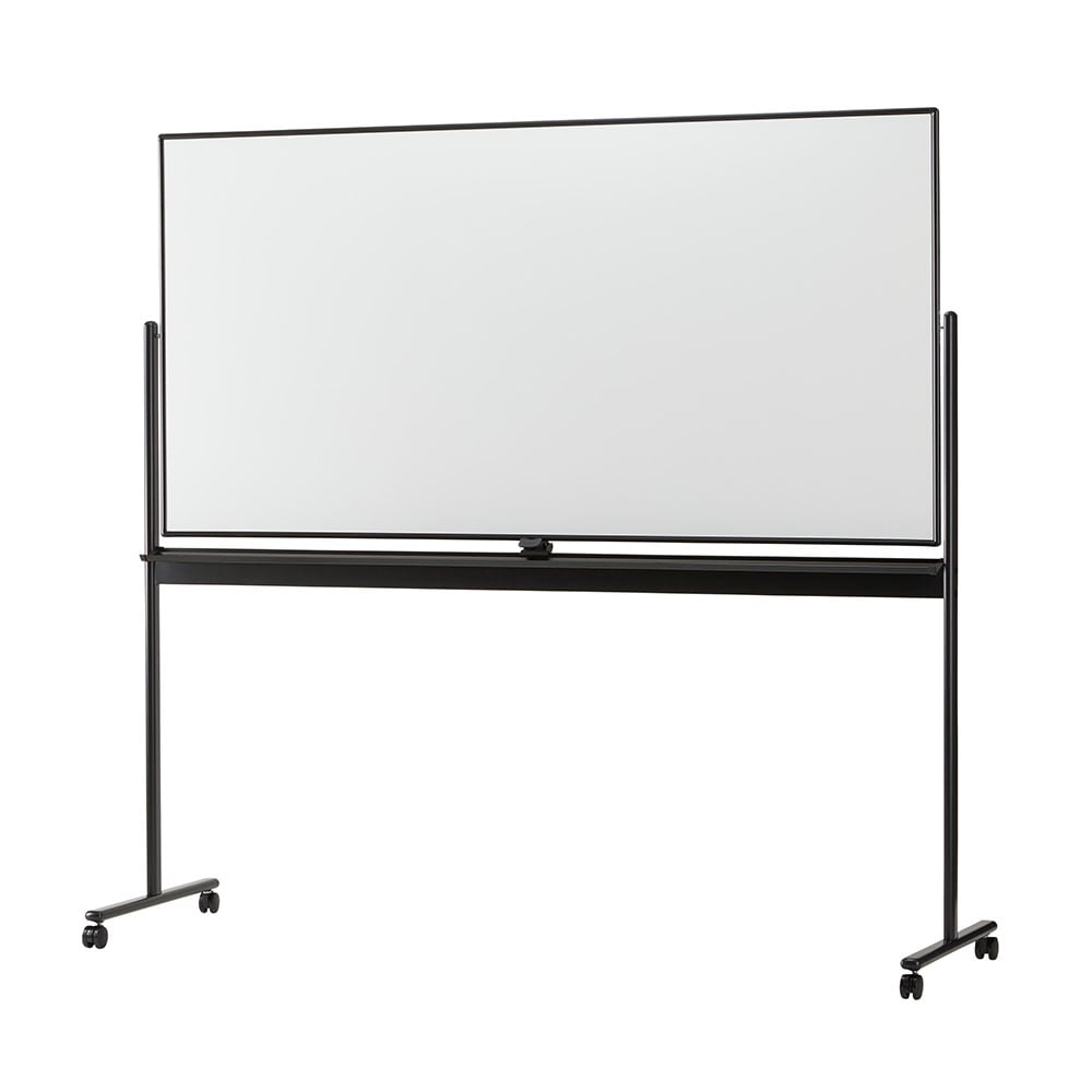 ホワイトボード 脚付き 幅1890×高さ1800mm スチール 掲示板 SR-11BK