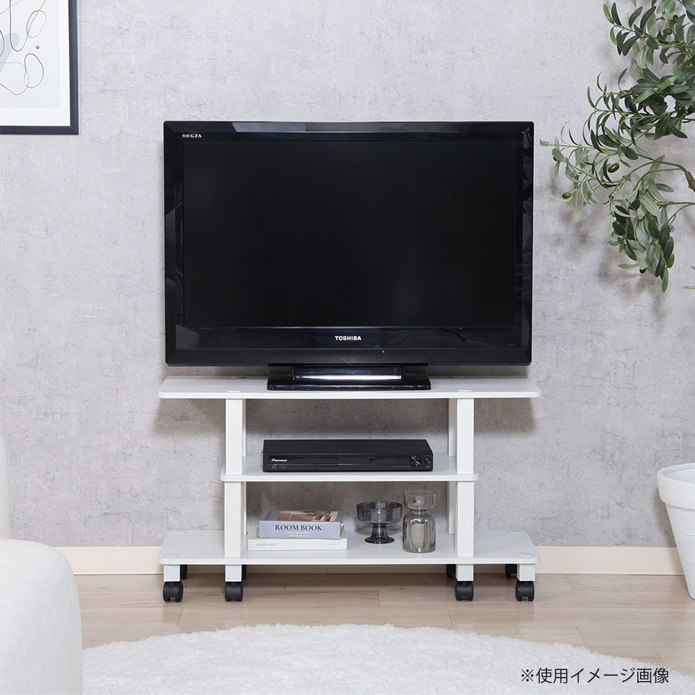 フィット TV台 キャスター付 幅800×奥行295×高さ445mm オープンタイプ