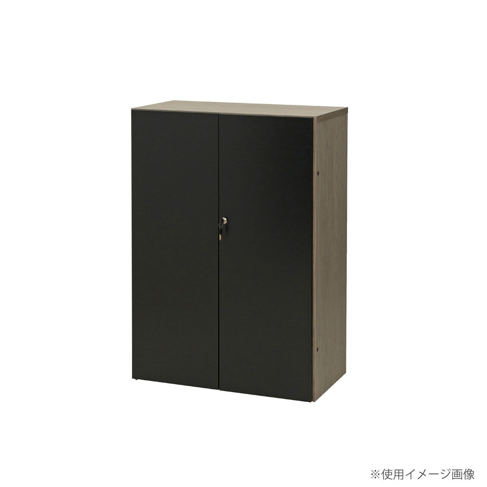 木製書庫3段用両開き扉 オプション 片面幅388×奥行20.5×高さ1115mm 鍵