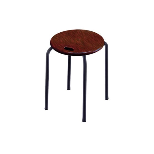 スツール 幅320×奥行320×高さ450mm スタッキングチェア 丸椅子 天然木