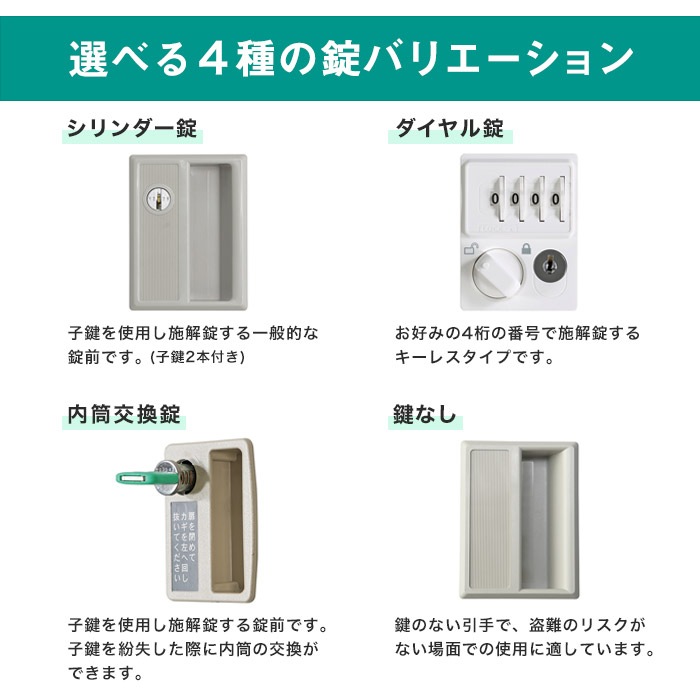 ロッカー 鍵付き ダイヤル錠 18人用 GLK-D18Y（商品番号：43-glk-d18y