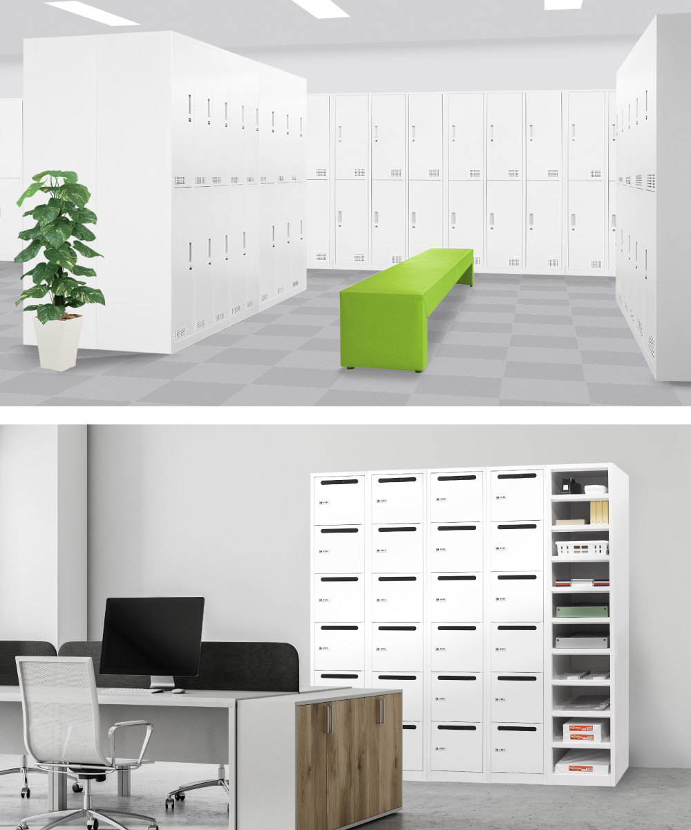 ロッカー 15人用 鍵付き スチールロッカー 3列5段 シリンダー錠 ホワイト ロッカー 15人用 鍵付き スチールロッカー 3列5段 シリンダー錠 ホワイト