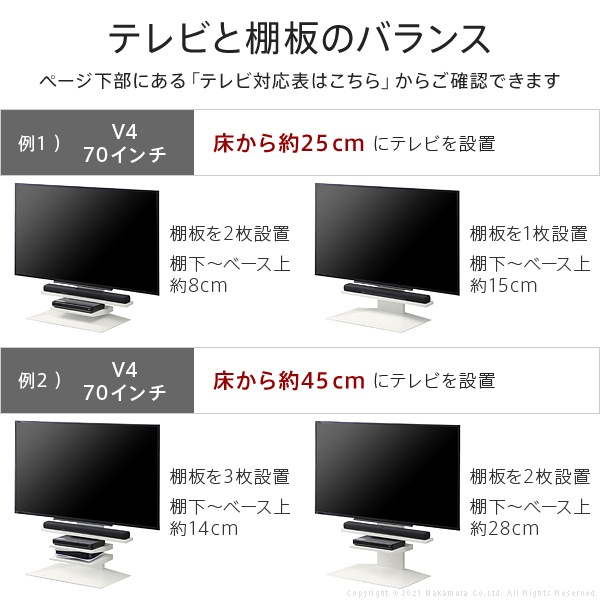 サウンドバー棚板 オプション WALLインテリアテレビスタンド V4