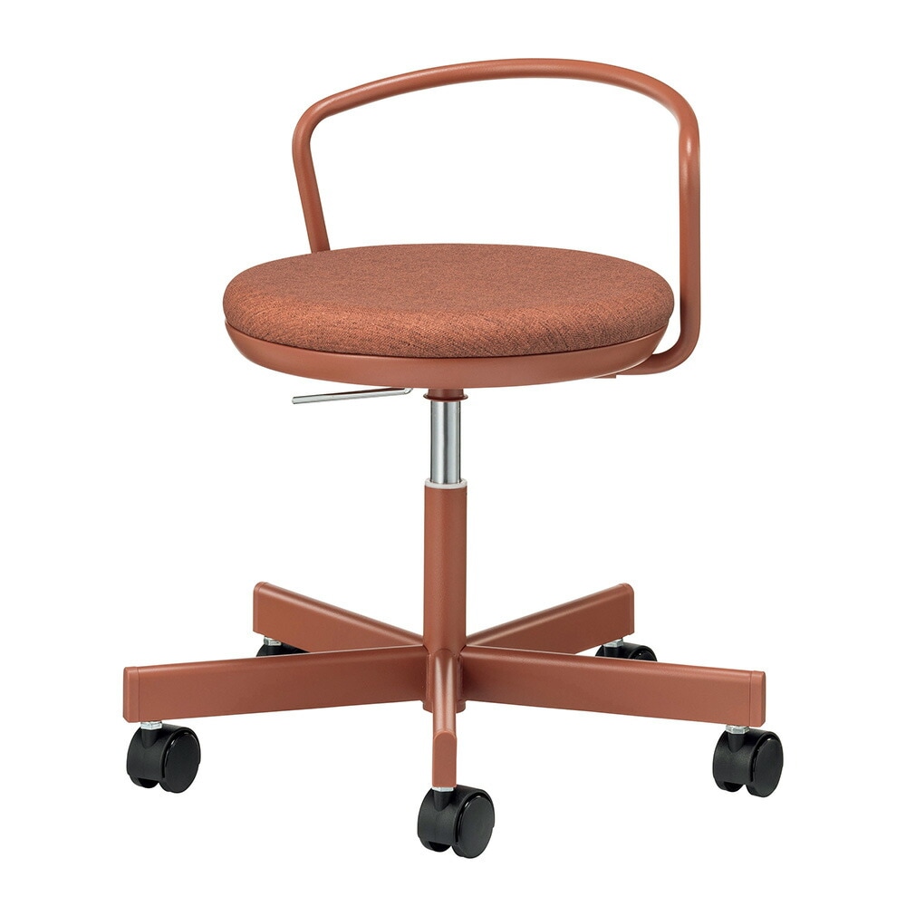 スツール ライオン事務器 No.55PS 背もたれ付き ロータイプ No55PS