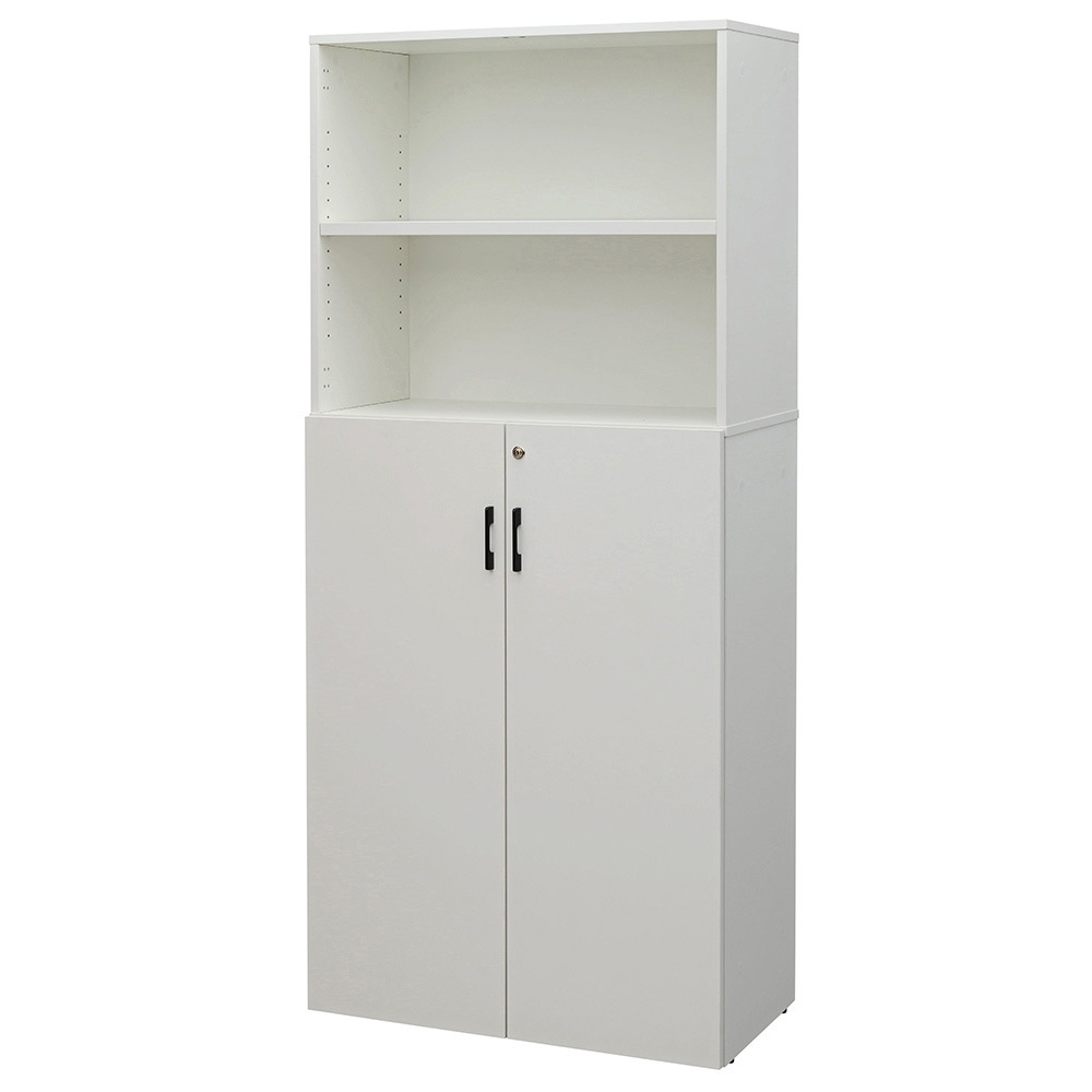 書類棚　受付終了 書庫 幅800×高さ1850mm 下部扉付き 鍵付き 書類棚 RFPS-8018-KD（商品