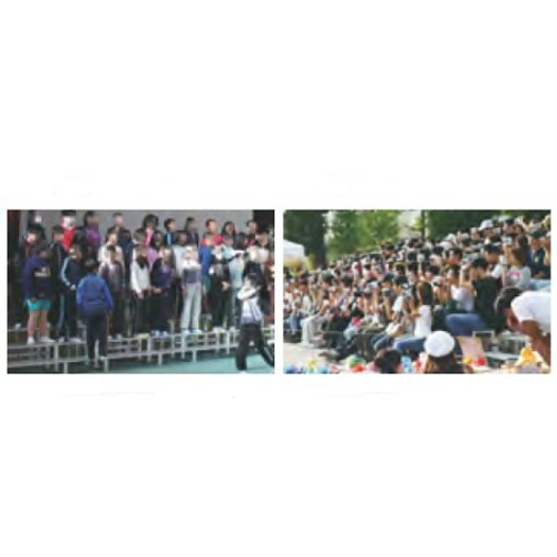 ひな段 24人用 1段5連 幅455×奥行40×高さ42cm 折りたたみ式ひな壇 S