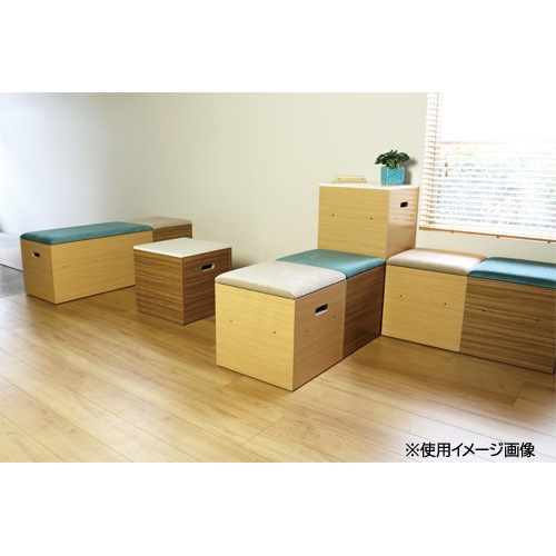 収納ボックス 木箱 天板 2点セット テーブル 幅450×奥行450mm KUMI