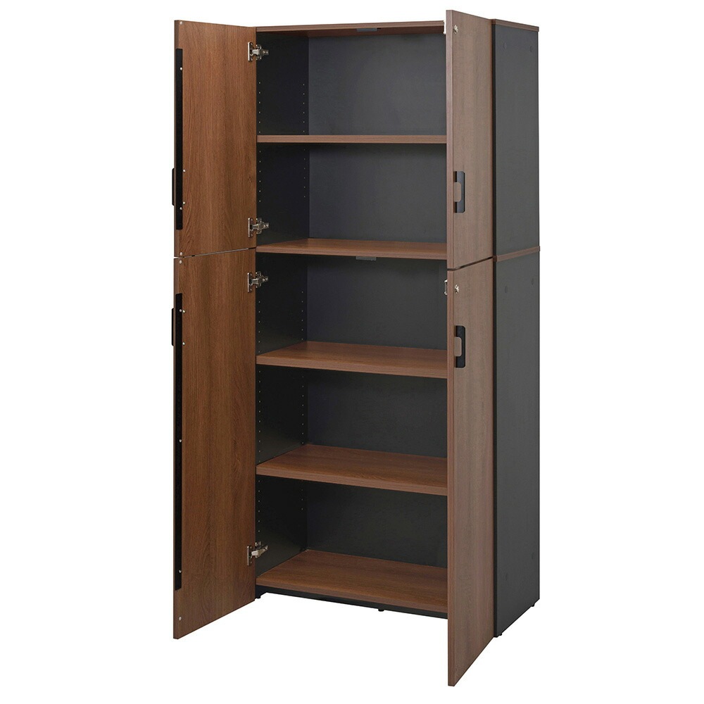 書庫 幅800×高さ1850mm 上下扉付き 鍵付き 書類棚 RFPS-8018-JKD（商品