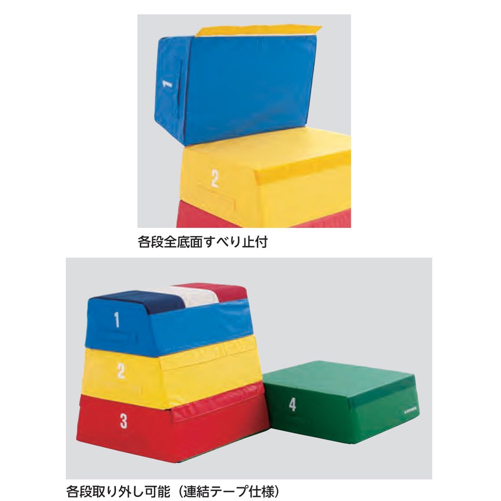 跳び箱 3段 エバニュー 高さ60cm ターポリン EKF331（商品番号：en