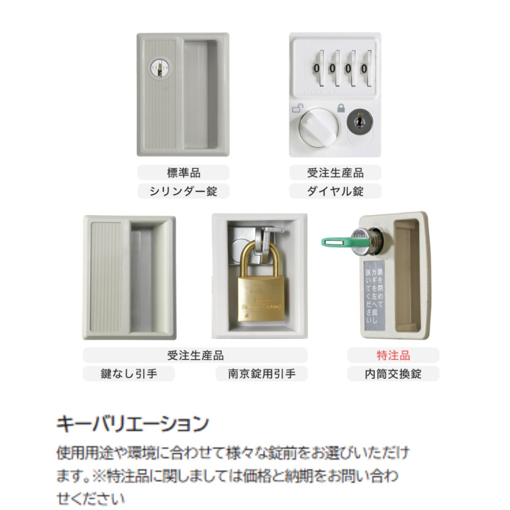 BKレジスター5点一式セット 鍵付き ロッカー 18人用 3列6段 シリンダー錠 浅型 GLK-S18CTS（商品番号：43
