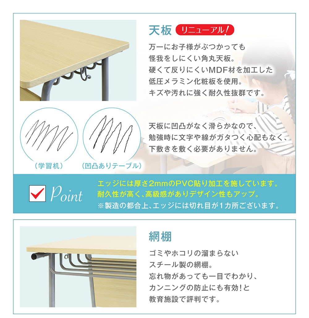 学習机 勉強机 新JIS規格 5号サイズ GD-6545（商品番号：GD-6545）の