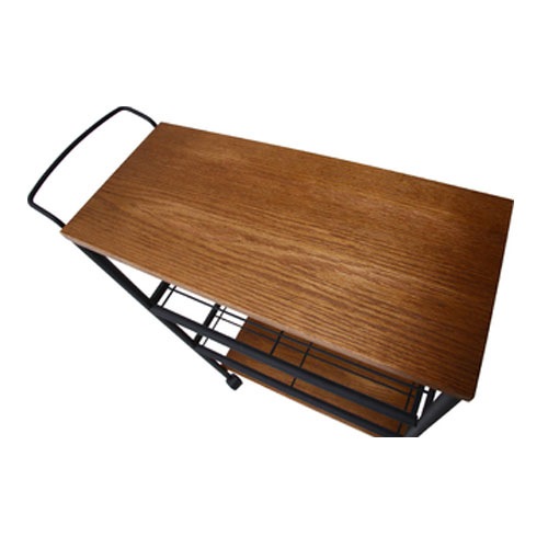 キッチンワゴン 幅640×奥行250×高さ870mm キャスター付きワゴン 木製