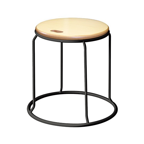 スツール 高さ440mm 天然木 スタッキングチェア 丸椅子 WLS-1T（商品