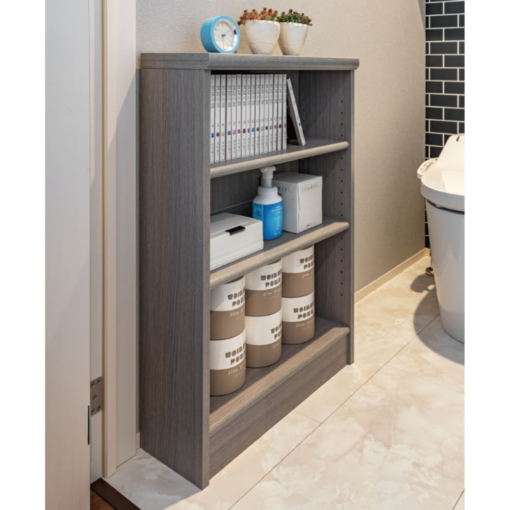 オーダー本棚 幅30-44×奥行40×高さ60cm 標準 書庫 書棚 6030-44MD