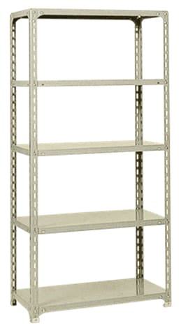 スチールラック 軽量ラック 5段 耐荷重120kg 幅875×奥行300×高さ1800mm A-6330